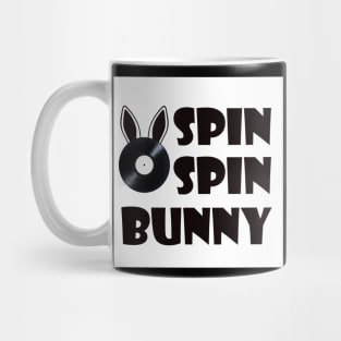 SpinSpinBunny Main Square Logo - Black and White Mug